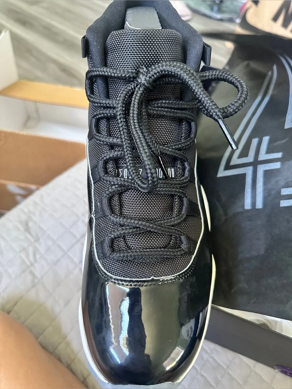 Air Jordan 11 Retro “SPACE JAM” 2016-  378037 003 Black/Concord White